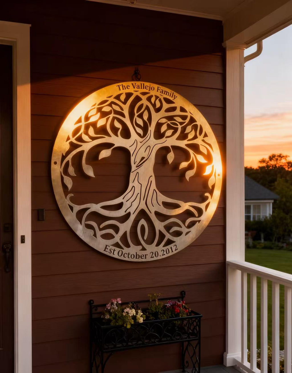 10th Anniversary Gift, Custom Metal Tree of Life, Tree of Life Wall Art, Brushed Silver Metal Tree Sign, Outside Yard Decor, Home Decor